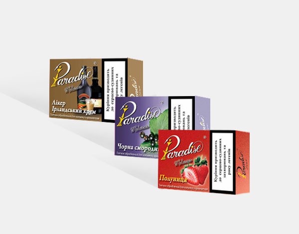 Серия упаковок для кальянного табака «Paradise»